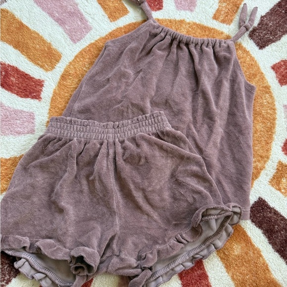 Zara Kids Toddler Matching Terry Set in Mauve color size 18-24 month - Picture 2 of 3